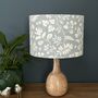 Bellever Mineral Blue Botanical Drum Lampshades, thumbnail 8 of 9