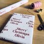Personalised Merry Christmas Name, Wrapping Paper, thumbnail 5 of 5
