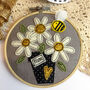 Personalised Mothers Day Flowerpot Embroidered Card, thumbnail 2 of 9