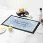 Personalised Classic Floral Quote Bar Mat, thumbnail 4 of 10