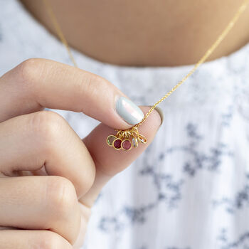 Gold Plated Mini Family Birthstone Charm Necklace, 2 of 12