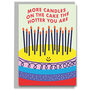 More Candles On Cake Hotter You Are Funny Birthday Card, thumbnail 1 of 2
