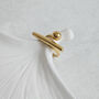 Ball Bar Ring Gold Non Tarnish Waterproof, thumbnail 3 of 10