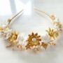 Gold Bridal Flower Crown, thumbnail 2 of 6