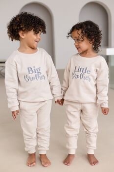Embroidered Big/Little Sibling Jumpers Brother And Sister Available, 4 of 10
