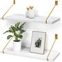 Set Of Two White Wall Mounted Shelves With Brackets, thumbnail 7 of 8