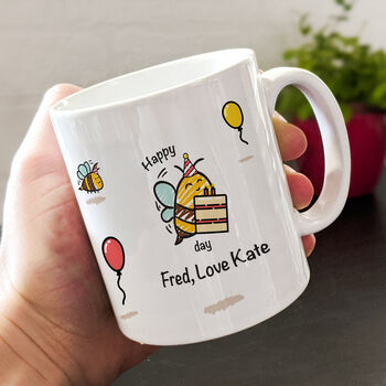 Personalised Birthday Bee Mug, 2 of 3