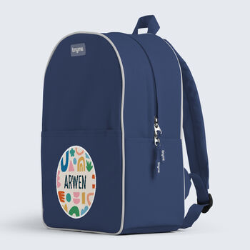 Personalised Abstract Design Kids Everyday Backpack, 4 of 9