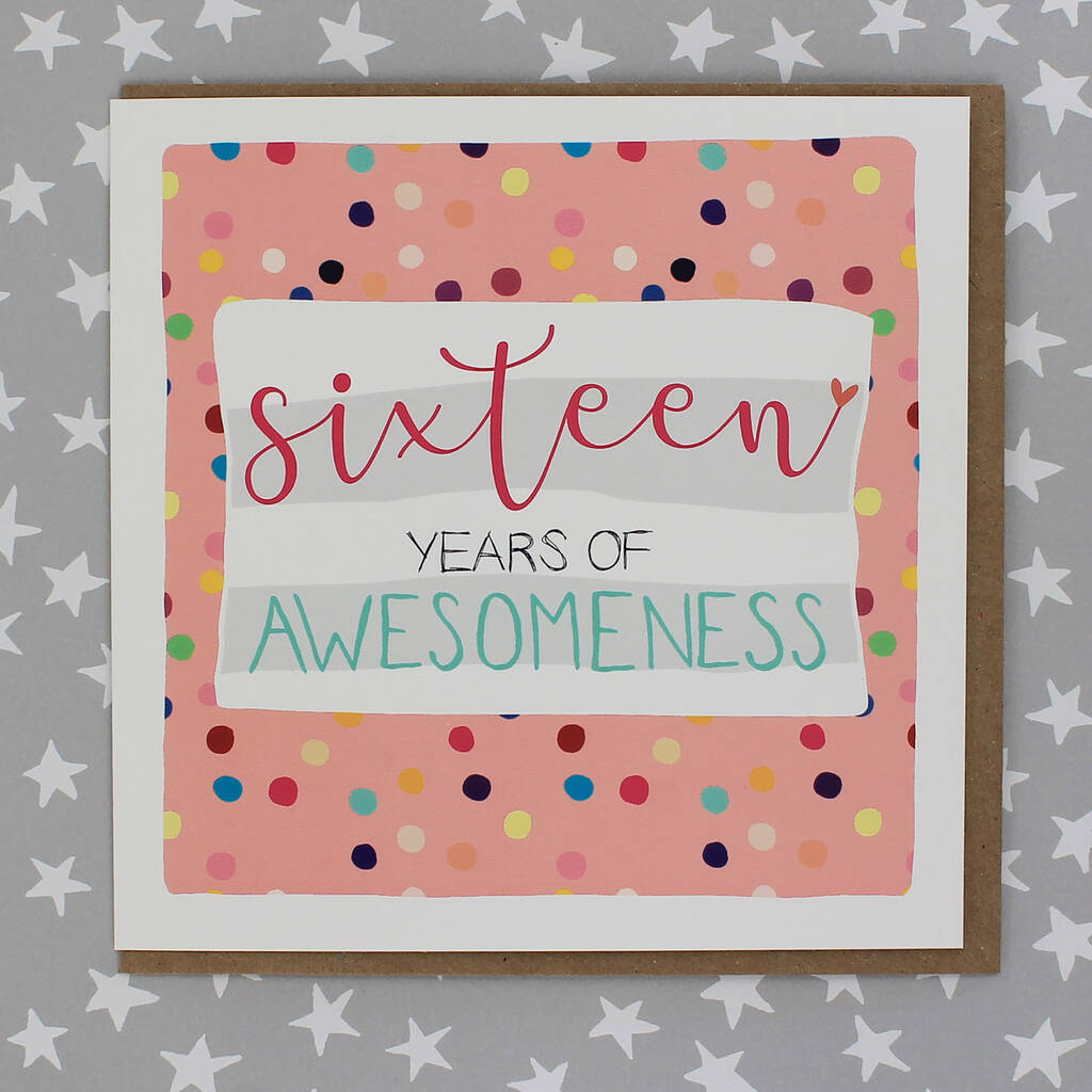 Sixteenth Birthday Card For A Girl