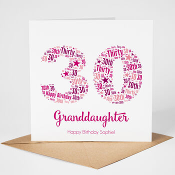 30th Birthday Card Personalised For Her, 2 of 3