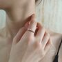 Genuine Freshwater Pearl Infinity Ring Sterling Silver, thumbnail 5 of 10