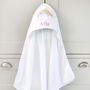 Personalised Rainbow Hooded Baby Towel, thumbnail 2 of 6