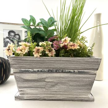 Personalised Wooden Pot Planter, 2 of 8