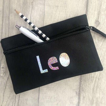 Children's Holographic Name School Pencil Case, 5 of 6