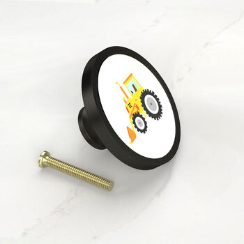 Boys Bedroom Knobs Construction Truck Vehicles Drawer Door Cupboard Cabinet Handle Available In A Gold, Silver, Black And Antique Gold Base, 6 of 7