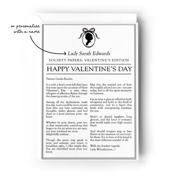 Bridgerton Inspired Valentine's Card, 4 of 4