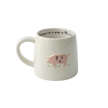 Bramble Farm Pig Stoneware Mug In Gift Box, 3 of 6