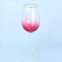 G Decor Set Of Four Monroe Ribbed Ombre Wine Glasses, thumbnail 6 of 8
