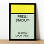 Pirelli Stadium Monopoly Burton Football Print, thumbnail 1 of 2