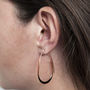 Curl Gold Plated Sterling Silver Hoop Earrings, thumbnail 2 of 4