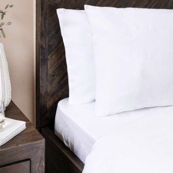 White Linen Duvet Cover Various Sizes, 3 of 4