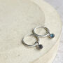 Sterling Silver And Birthstone Mini Hoop, thumbnail 8 of 11