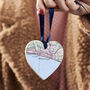 Personalised Wooden Heart Map Decoration, thumbnail 2 of 5