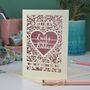 Personalised Papercut 'On Your Wedding Day' Card, thumbnail 1 of 10