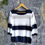 Adelaide Striped Cotton Jumper With Mini Sequins, thumbnail 6 of 8