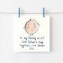 To My Daddy On Our First Father's Day Together Personalised Blue Card, thumbnail 1 of 4