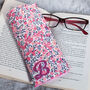 Liberty Floral Fabric Initial Glasses Case, thumbnail 1 of 3