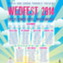 Wedfest Festival Themed Wedding Table Plan, thumbnail 2 of 3