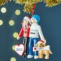 Personalised Couple With Brown Dog Decoration, thumbnail 1 of 3
