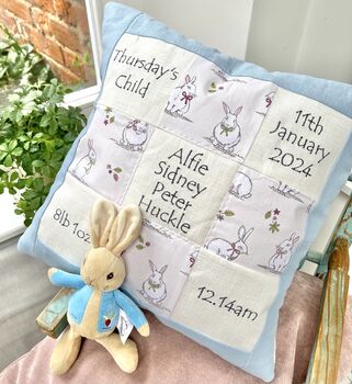 Personalised Bunny Memory Cushion**, 2 of 5