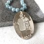 Personalised Photo Memory Necklace With Blue Agate, thumbnail 1 of 6