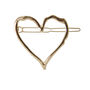 Gold Heart Hair Clip, thumbnail 2 of 4