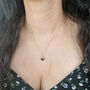 Raw Emerald Gold Plated May Birthstone Necklace, thumbnail 2 of 4