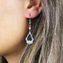 Moroccan Style Pink Bead Drop Earrings, thumbnail 3 of 6