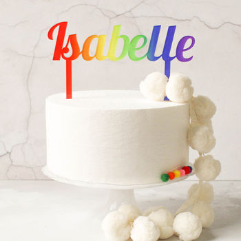 Personalised Cake Topper, Rainbow, 4 of 6
