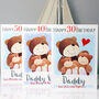 Personalised Daddy Bear Age Birthday Card, thumbnail 2 of 12