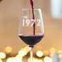 Personalised 1973 50th Birthday Glass, thumbnail 2 of 6