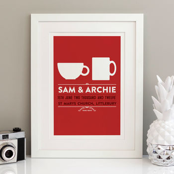 Personalised Couples Drinks Print, 3 of 7