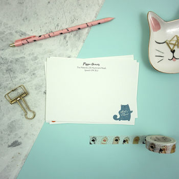 Personalised Cat Attack!!! Correspondence Cards, 6 of 11