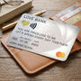 Personalised Love Bank Metal Wallet Card, thumbnail 1 of 8