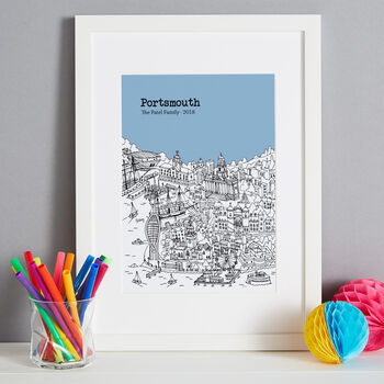 Personalised Portsmouth Print, 6 of 10