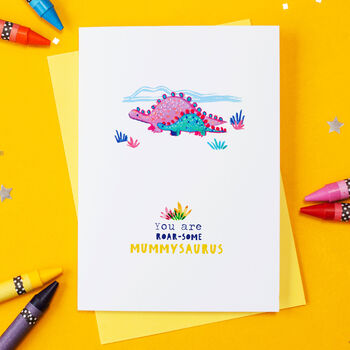 Dinosaur Mother's Day/ Father's Day/ Birthday Card, 3 of 3