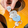 Personalised 'My Rockstar Hero' Guitar Pick Keyring, thumbnail 2 of 11