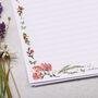 A4 Letter Writing Paper Pink Floral Border, thumbnail 2 of 4