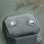 Opal And Circle Drop Hook Earrings In Sterling Silver, thumbnail 4 of 11