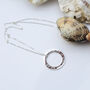 Sterling Silver Halo Necklace, thumbnail 4 of 6